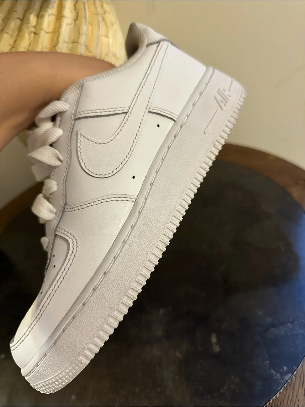 Nike Kids White Low-Top Leather Sneakers